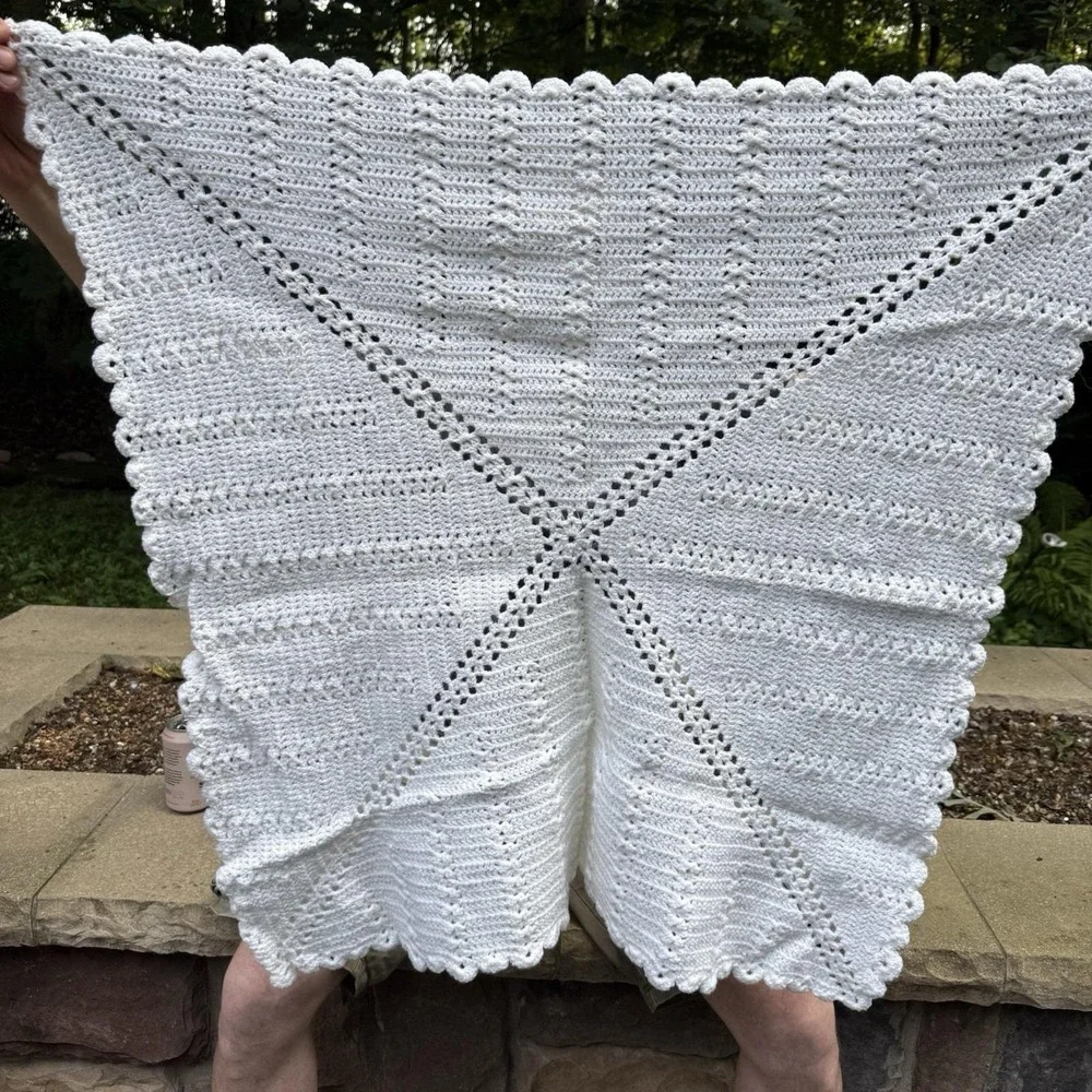 Handmade crocheted white